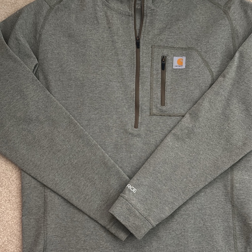 Carhartt Heathered Gray Quarter-Zip Sweatshirt